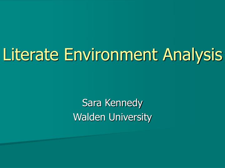 literate environment analysis