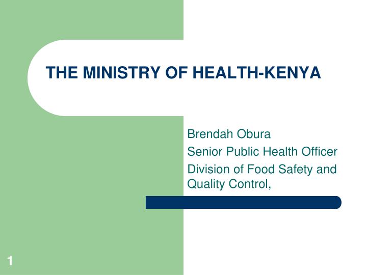 the ministry of health kenya