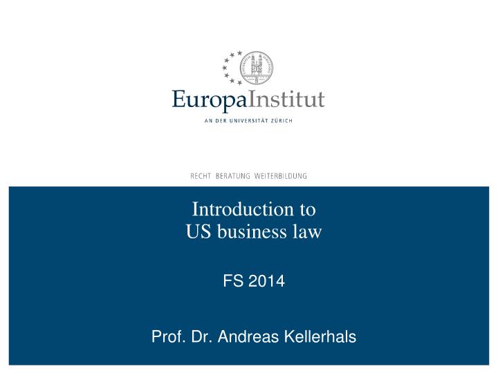 introduction to us business law