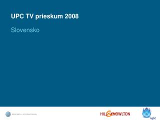 upc t v prieskum 2008