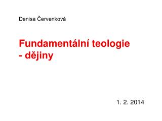 fundament ln teologie d jiny