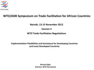 WTO/ADB Symposium on Trade Facilitation for African Countries