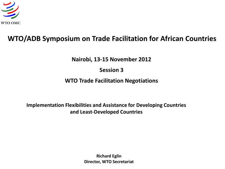 wto adb symposium on trade facilitation for african countries