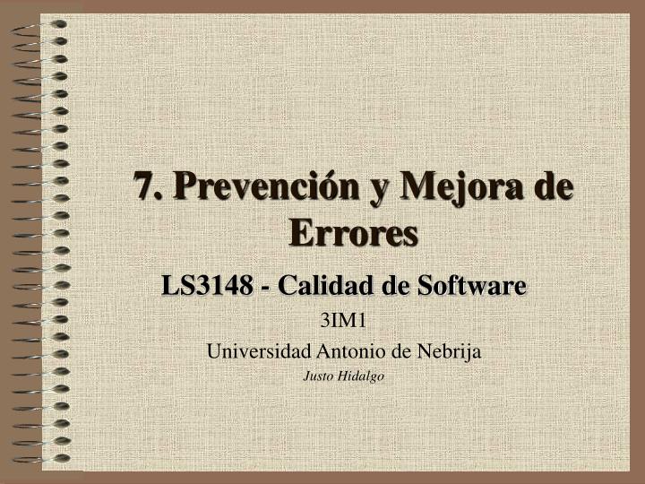 ls3148 calidad de software 3im1 universidad antonio de nebrija justo hidalgo