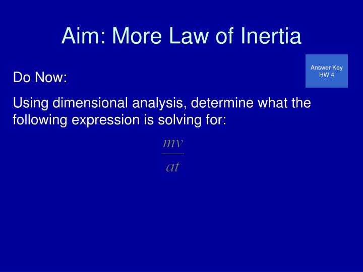 aim more law of inertia