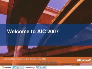 Welcome to AIC 2007