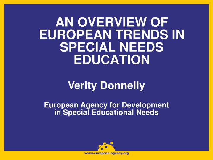 an overview of european trends in special needs education