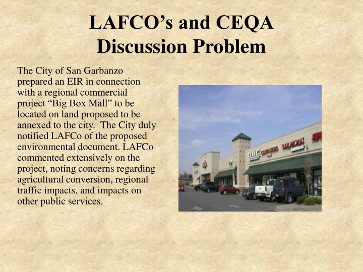 lafco s and ceqa discussion problem