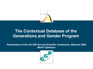 The Contextual Database of the Generations and Gender Program