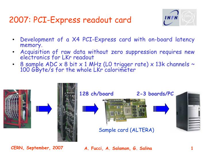 2007 pci express readout card