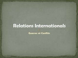 relations internationals