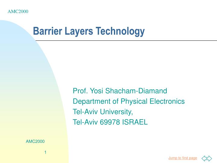 barrier layers technology