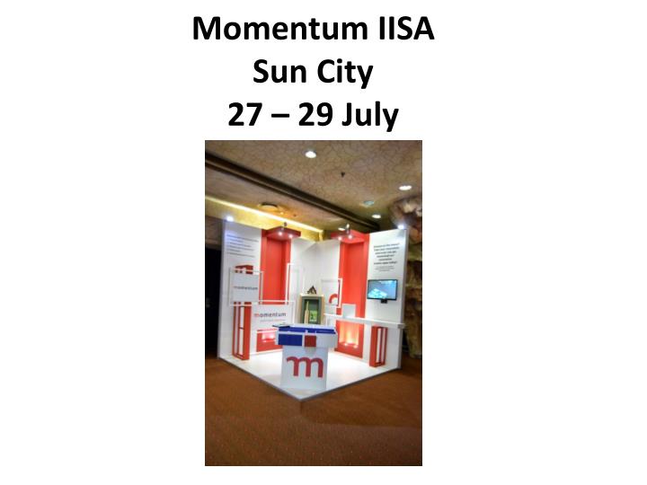 momentum iisa sun city 27 29 july
