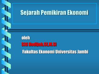 sejarah pemikiran ekonomi