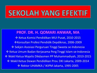 sekolah yang efektif