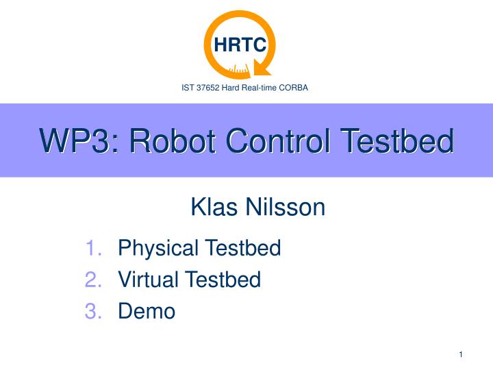 wp3 robot control testbed