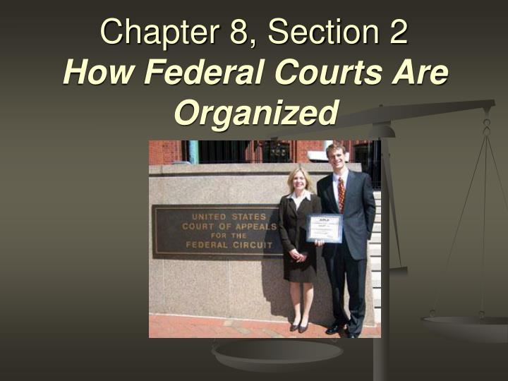 chapter 8 section 2 how federal courts are organized