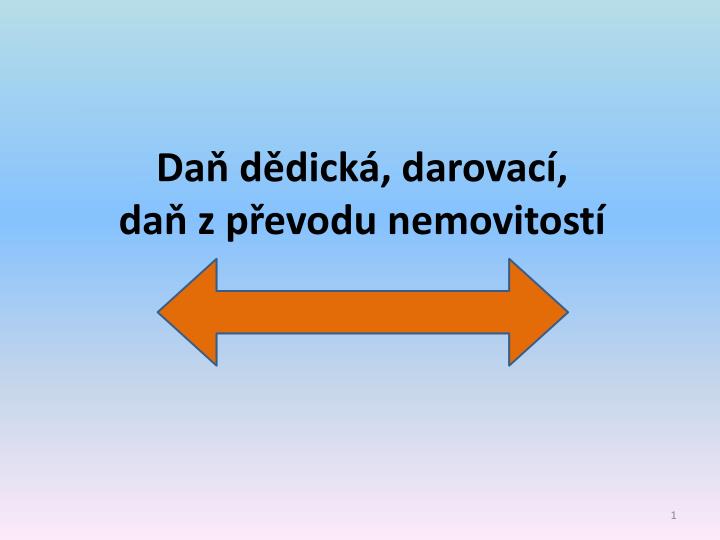 da d dick darovac da z p evodu nemovitost