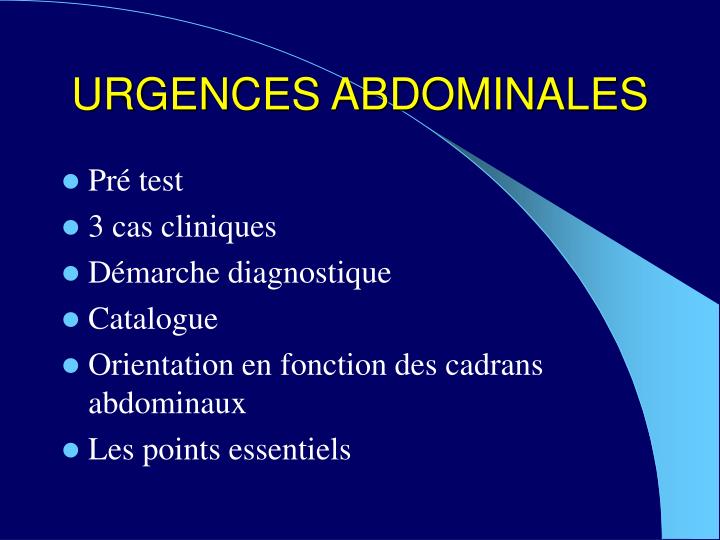 urgences abdominales