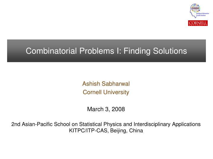 combinatorial problems i finding solutions