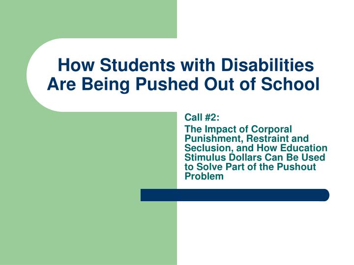 how students with disabilities are being pushed out of school