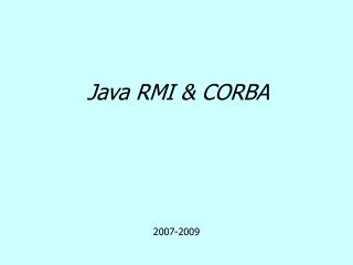 java rmi corba