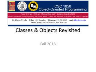Classes &amp; Objects Revisited