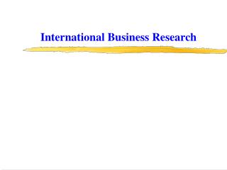 international business research