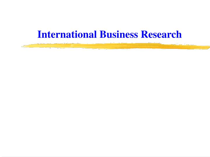 international business research