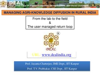 MANAGING AGRI-KNOWLEDGE DIFFUSION IN RURAL INDIA