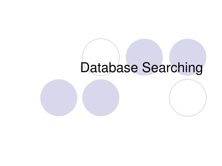 database searching