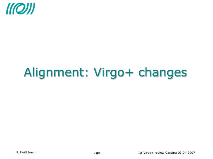 alignment virgo changes