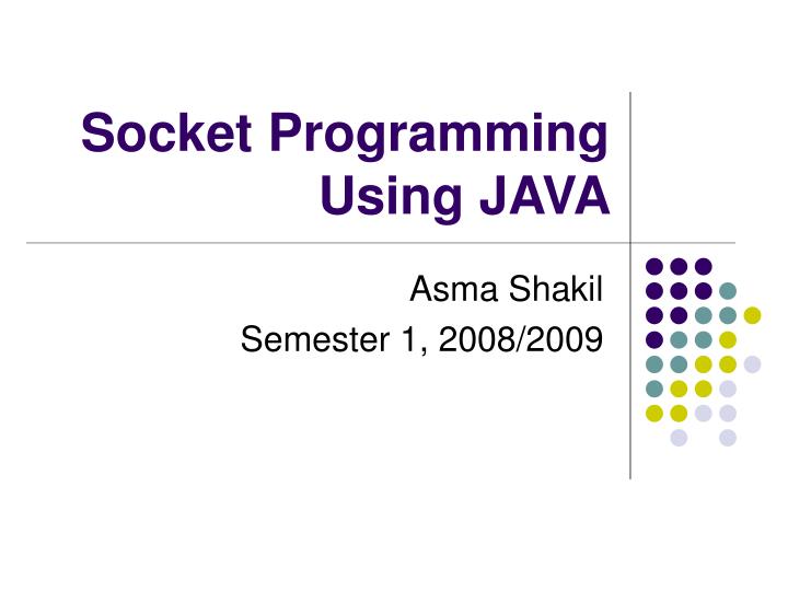 socket programming using java