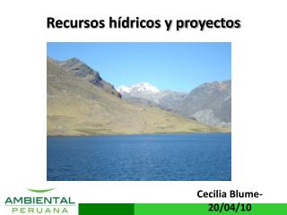 recursos h dricos y proyectos