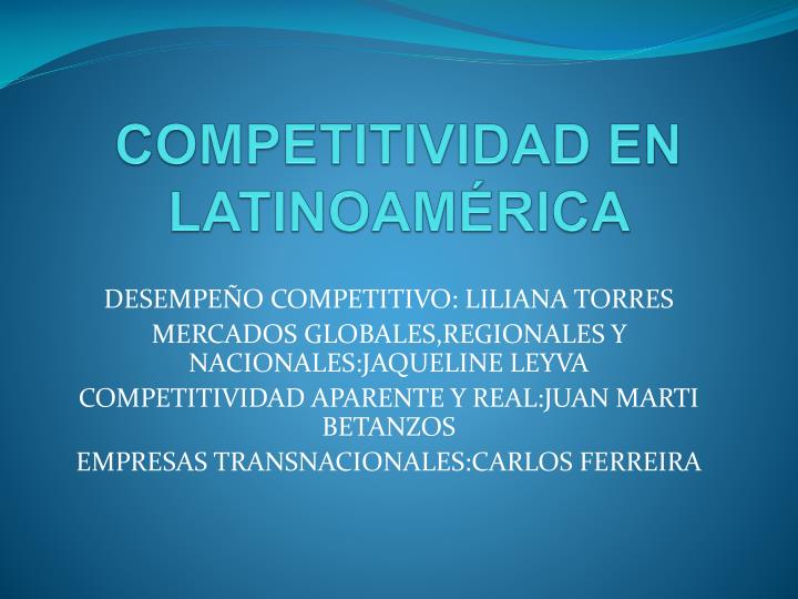 competitividad en latinoam rica