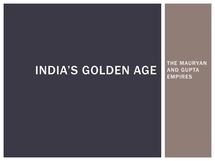 india s golden age