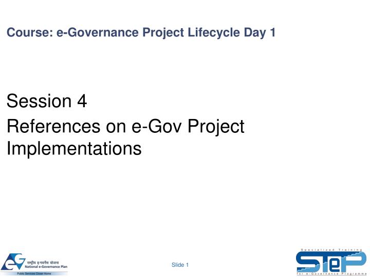 course e governance project lifecycle day 1