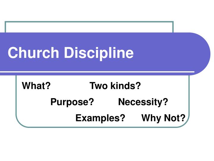 church discipline