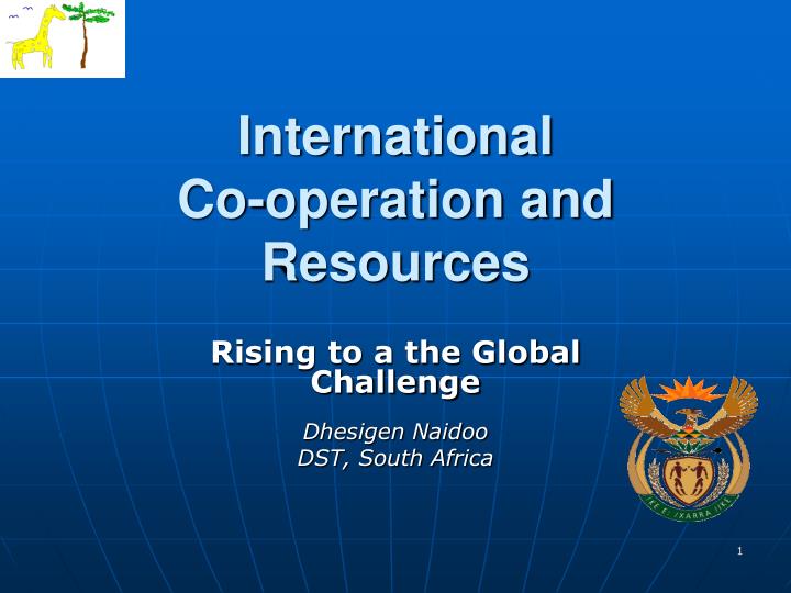 international co operation and resources