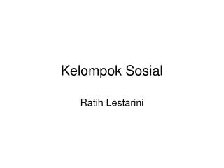 kelompok sosial