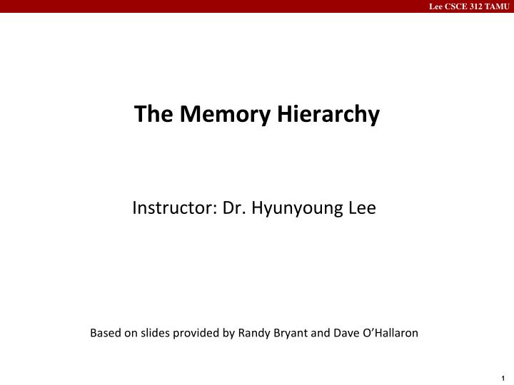 the memory hierarchy