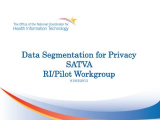 Data Segmentation for Privacy SATVA RI/Pilot Workgroup 01/03/2013