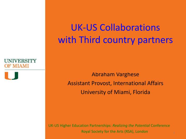 uk us collaborations with third country partners