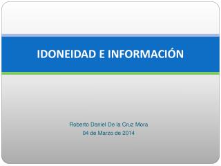 idoneidad e informaci n