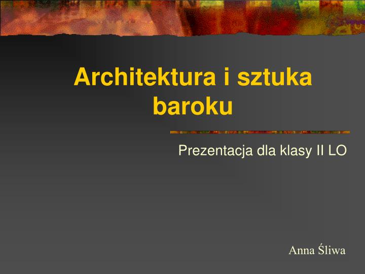 architektura i sztuka baroku