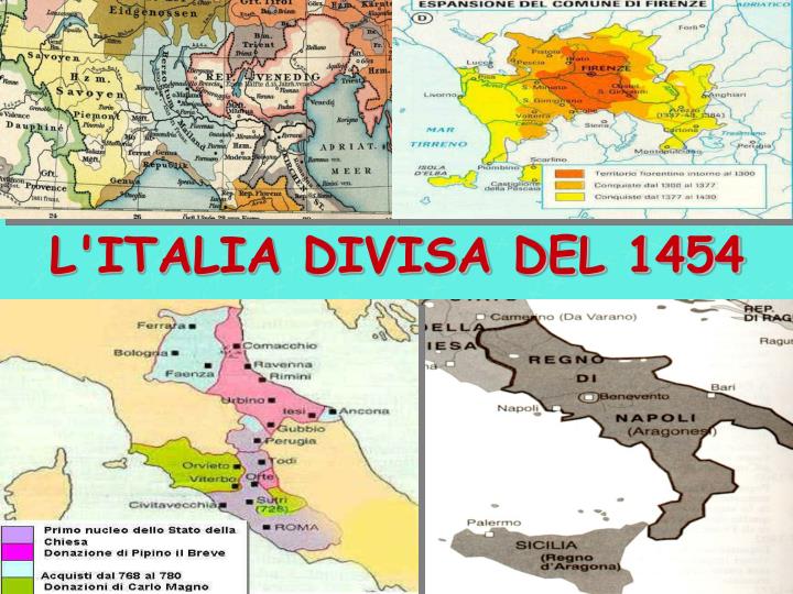 l italia divisa del 1454