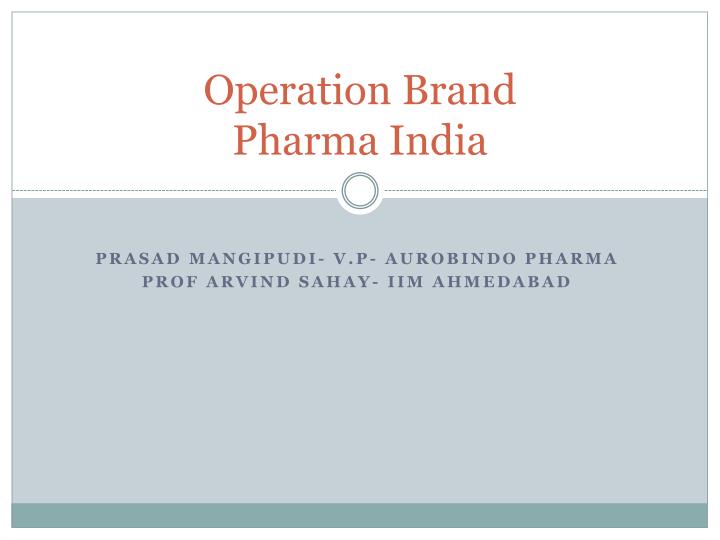 operation brand pharma india