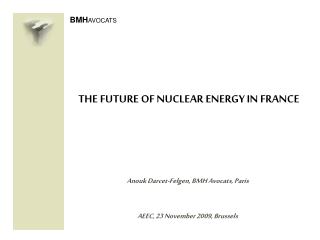 THE FUTURE OF NUCLEAR ENERGY IN FRANCE