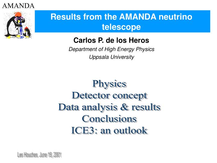 results from the amanda neutrino telescope