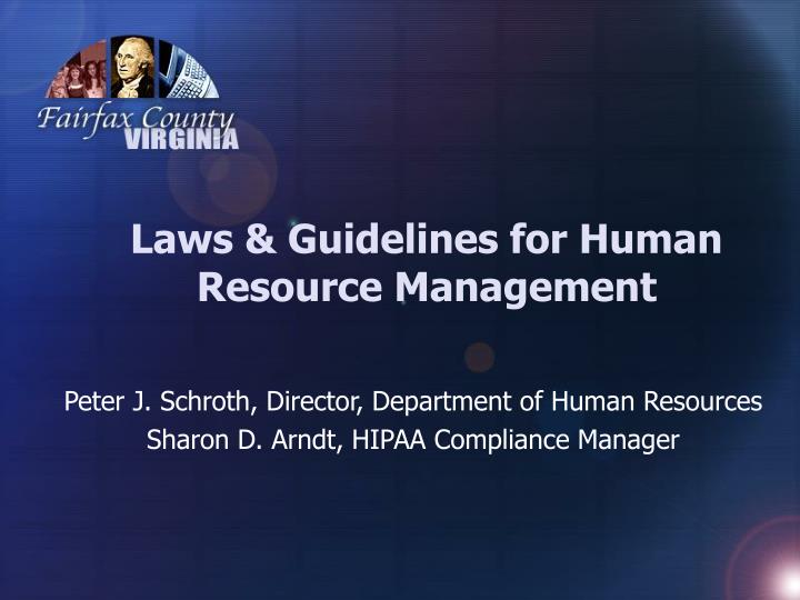 laws guidelines for human resource management